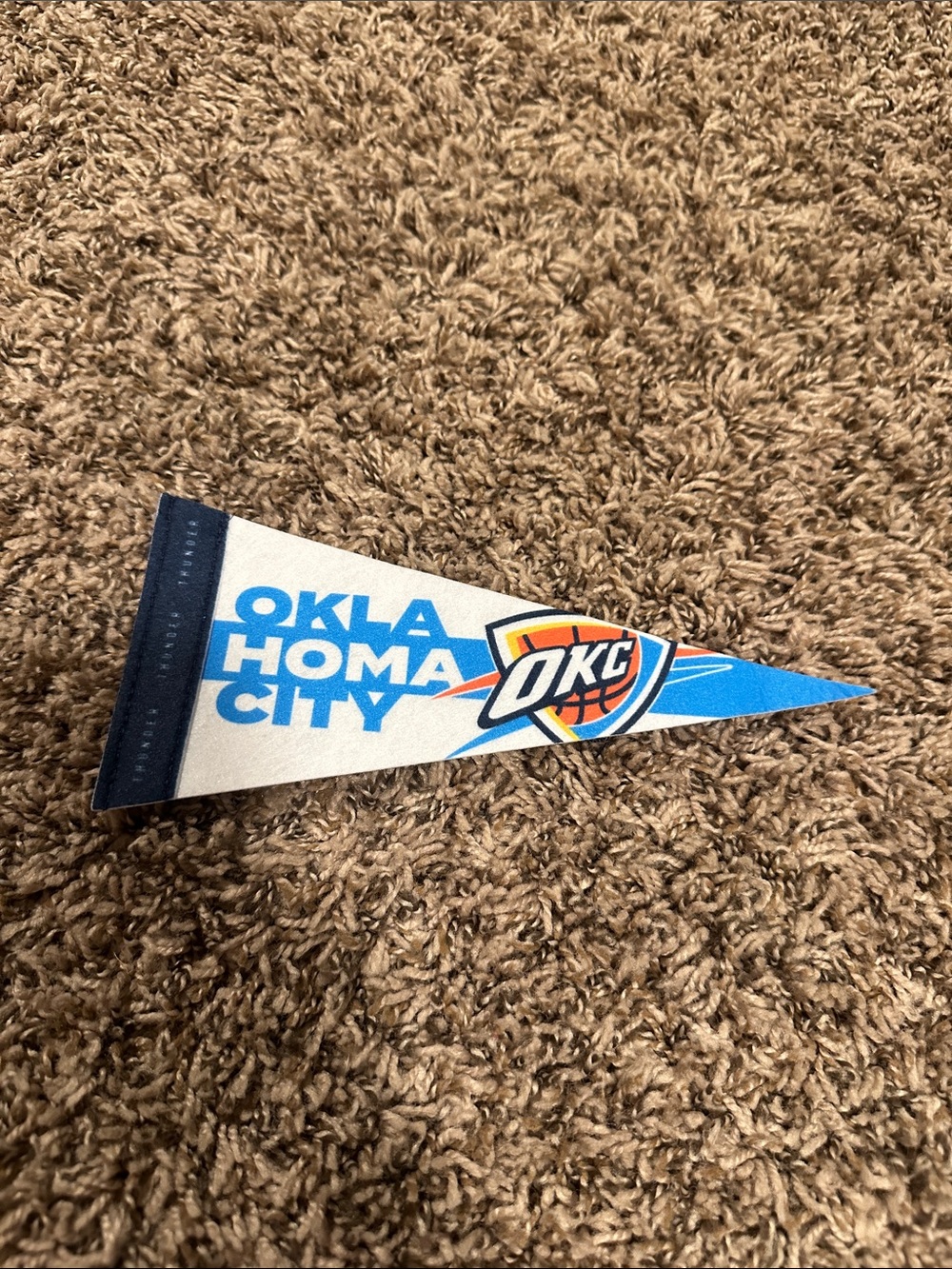 Oklahoma City Thunder Mini Felt Pennant - Blue & White